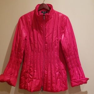 Red Fitted Coat Size Large by Flair